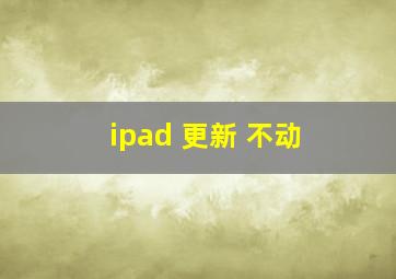 ipad 更新 不动